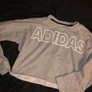 Grey adidas crew neck